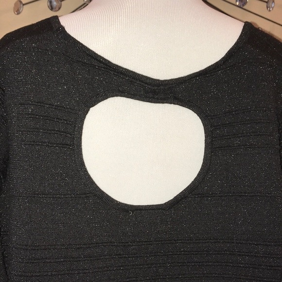 DOTS Black Shimmer Tunic Sweater 3X - Picture 6 of 8